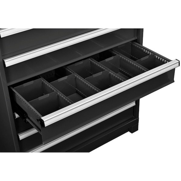 Global Industrial Dividers for 6inH Drawer of Modular Drawer Cabinet 36inWx24inD, Black 316073 - main